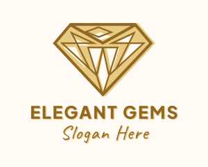 Golden Diamond Gem logo design