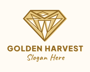 Golden Diamond Gem logo design