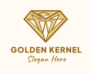 Golden Diamond Gem logo design