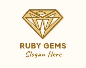 Golden Diamond Gem logo design