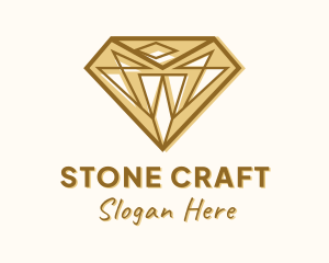 Golden Diamond Gem logo design