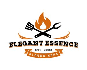 Flame Grill BBQ logo design