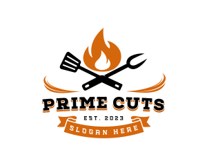 Flame Grill BBQ logo design