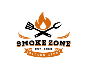 Flame Grill BBQ logo design