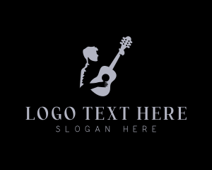 Guitar - Performer Guitar Musician logo design