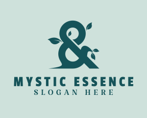 Leaf Ampersand Symbol logo design