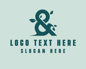 Leaf Ampersand Symbol logo