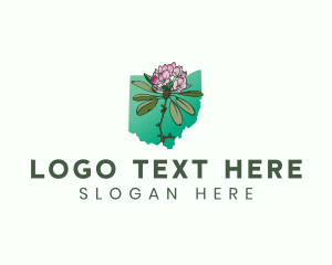 Ohio Great Rhododendron Flower logo