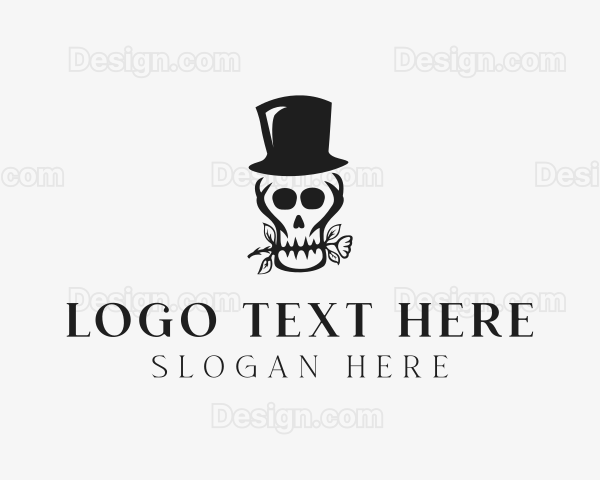 Dead Skull Flower Logo