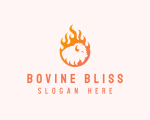 Fire Bison Barbecue logo design