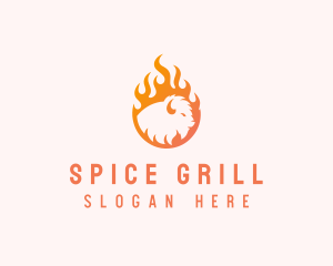 Fire Bison Barbecue logo design