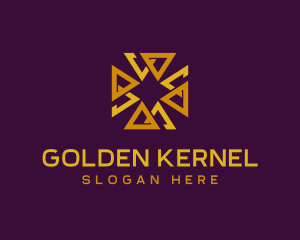 Luxury Golden Cross logo design