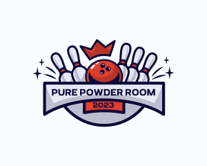 Crown Sports Bowling Tournament logo design