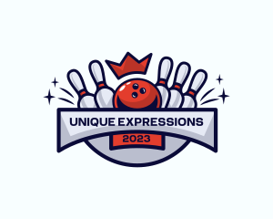 Crown Sports Bowling Tournament logo design