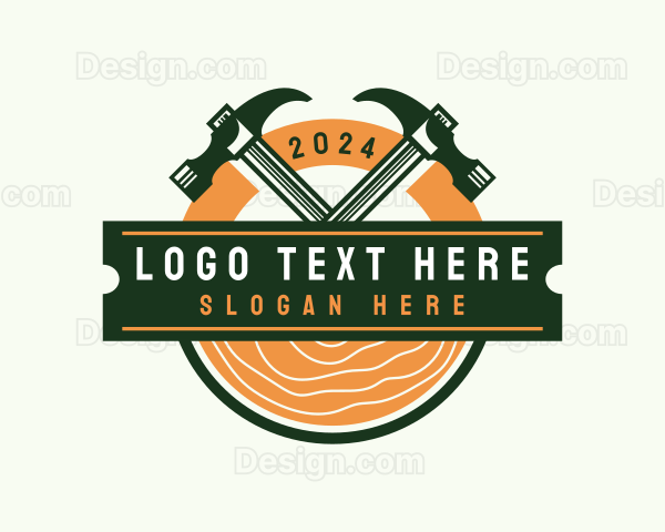 Hammer Woodwork Carpentry Logo