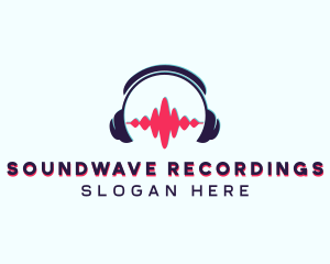 Music Soundwave Headset logo design