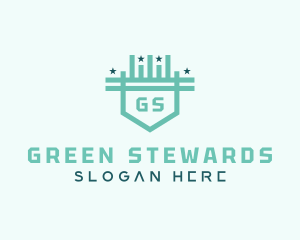 Industrial Shield Builder logo design