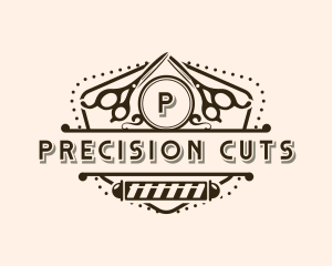 Classic Barber Scissors logo design