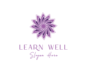 Wellness Purple Flower logo design