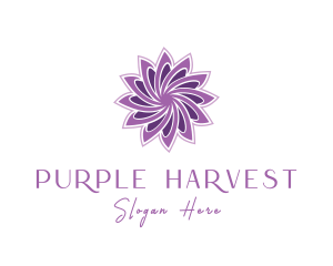 Wellness Purple Flower logo design