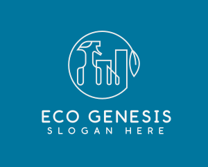 Eco Disinfectant City logo design