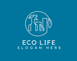 Eco Disinfectant City logo design