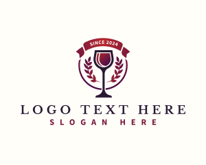 Elegant Wine Glass Logo