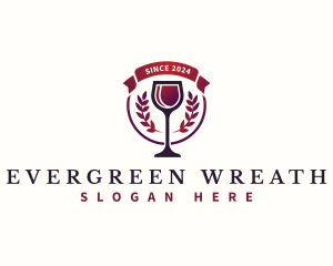 Elegant Wine Glass logo design