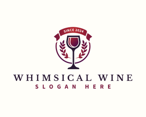 Elegant Wine Glass logo design