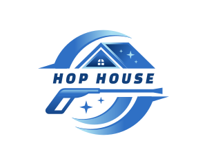 Clean Pressure Washing House  logo design