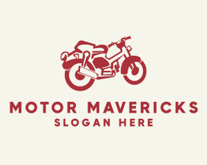 Retro Motorcycle Rider logo design