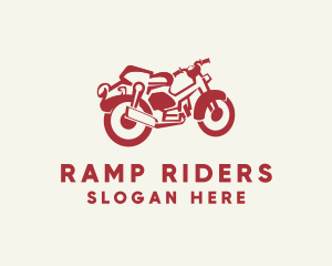 Retro Motorcycle Rider logo design