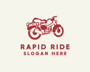 Retro Motorcycle Rider logo design