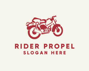 Retro Motorcycle Rider logo