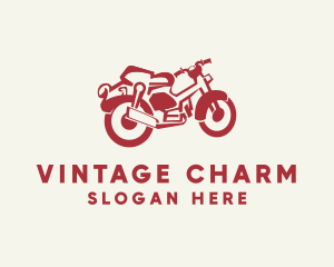 Retro Motorcycle Rider logo design