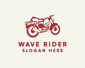 Retro Motorcycle Rider logo design