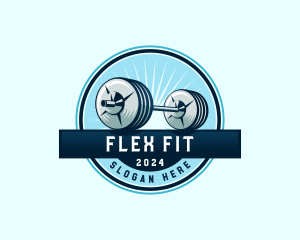 Barbell Fitness Gym logo design