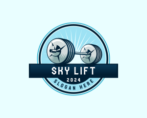 Barbell Fitness Gym logo design