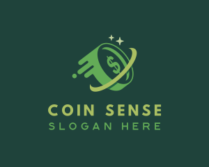 Coin Dollar Currency logo design