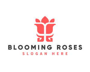 Rose Flower Psychology logo design