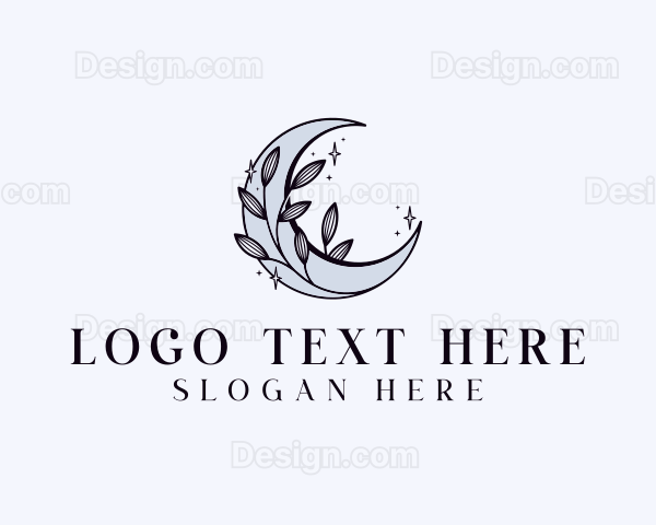 Moon Floral Crescent Logo