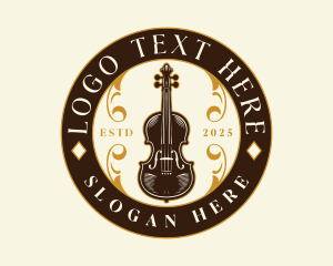 Elegant Violin Instrument logo