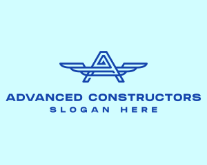 Transportation Wing Letter A logo design