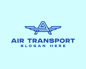 Transportation Wing Letter A logo design