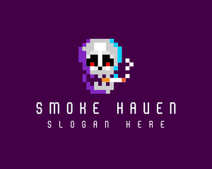Skull Pixel Cigarette  logo