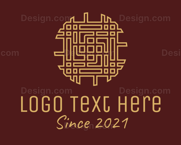 Gold Woven Ornament Logo