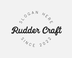 Cursive Round Badge logo design