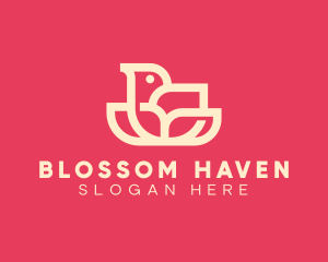 Modern Flower Bird logo