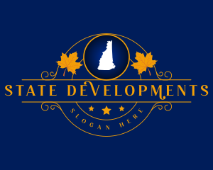 New Hampshire State Map logo design