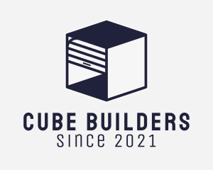 Blue Cube Storage  logo design